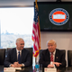 President-elect Donald Trump and Vice-President-elect Mike Pence flanked by Facebook COO and board member Sheryl Sandberg and Facebook board member Peter Thiel on Wednesday at Trump Tower (Photo: AP)